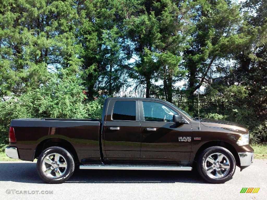 2013 1500 SLT Quad Cab 4x4 - Western Brown Pearl / Canyon Brown/Light Frost Beige photo #5