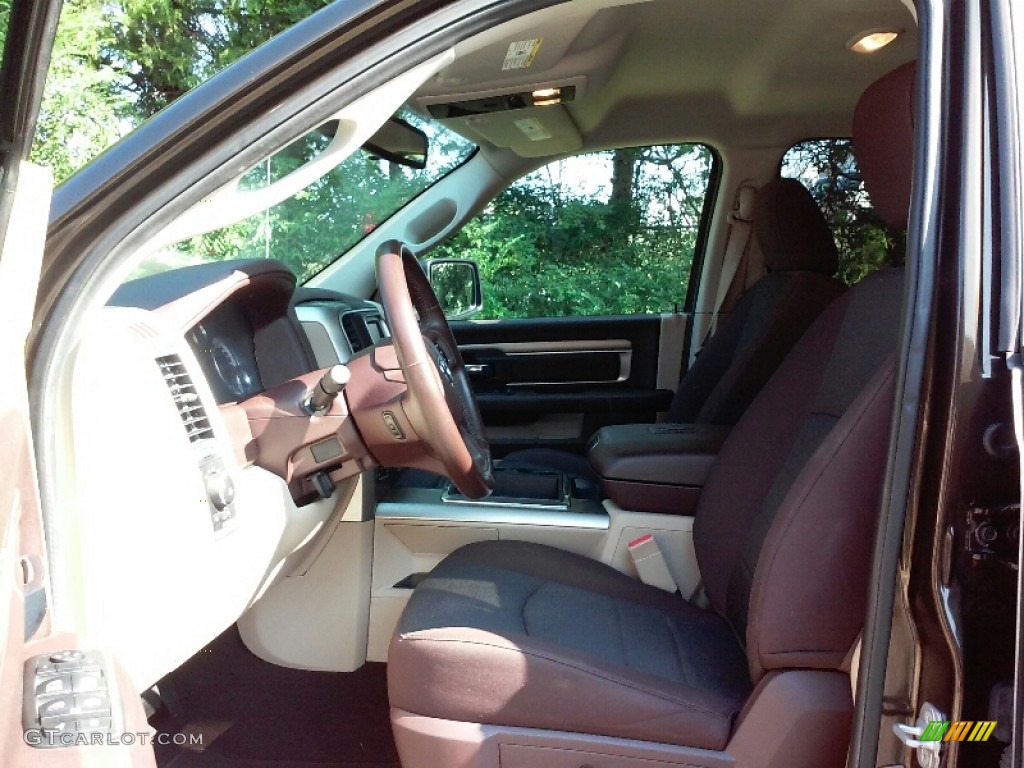 2013 1500 SLT Quad Cab 4x4 - Western Brown Pearl / Canyon Brown/Light Frost Beige photo #9