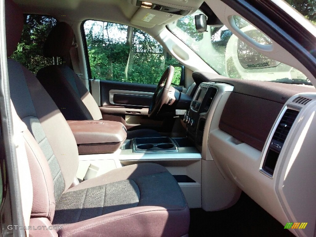 2013 1500 SLT Quad Cab 4x4 - Western Brown Pearl / Canyon Brown/Light Frost Beige photo #13