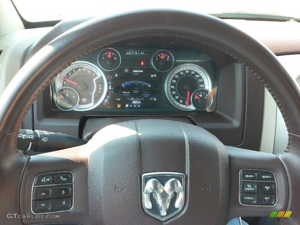 2013 1500 SLT Quad Cab 4x4 - Western Brown Pearl / Canyon Brown/Light Frost Beige photo #15