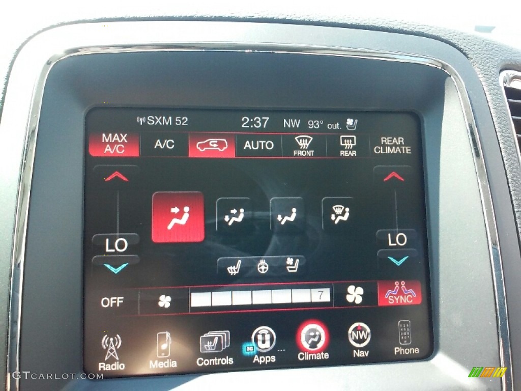 2017 Dodge Durango Citadel Controls Photo #115508245