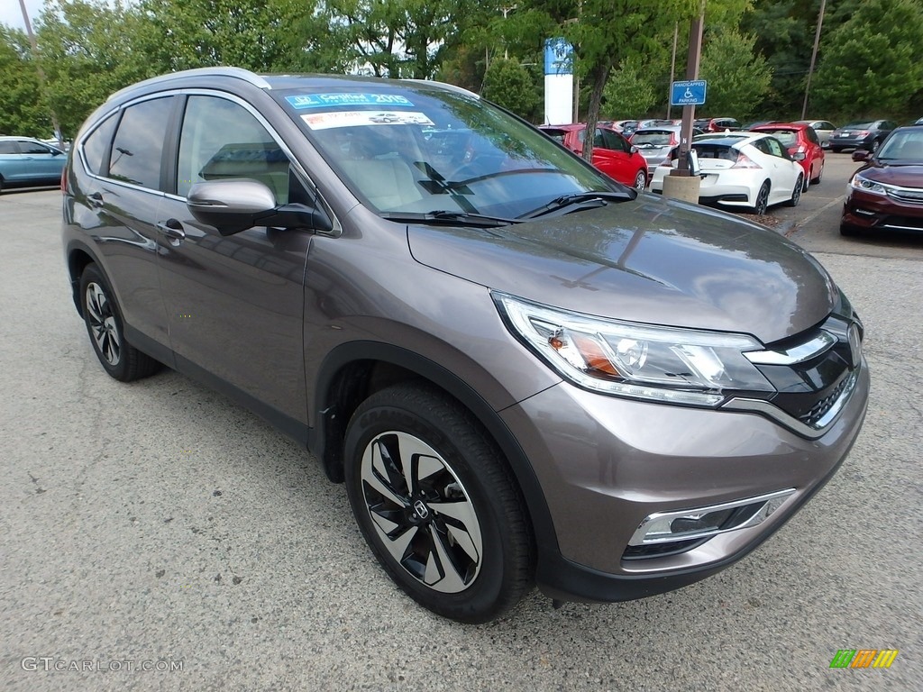 2015 CR-V Touring - Urban Titanium Metallic / Beige photo #8