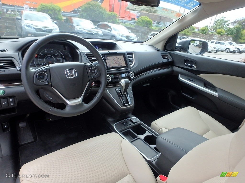 2015 CR-V Touring - Urban Titanium Metallic / Beige photo #17