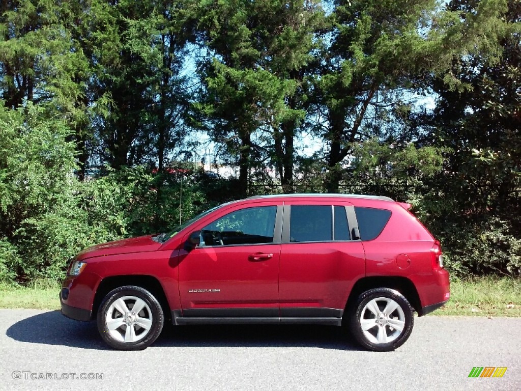 2012 Compass Sport - Deep Cherry Red Crystal Pearl / Dark Slate Gray/Light Pebble Beige photo #1