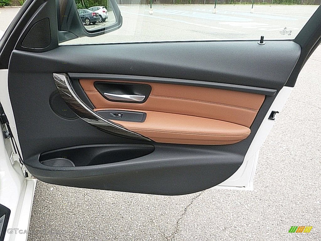2014 BMW 3 Series 328i xDrive Sedan Saddle Brown Door Panel Photo #115517546