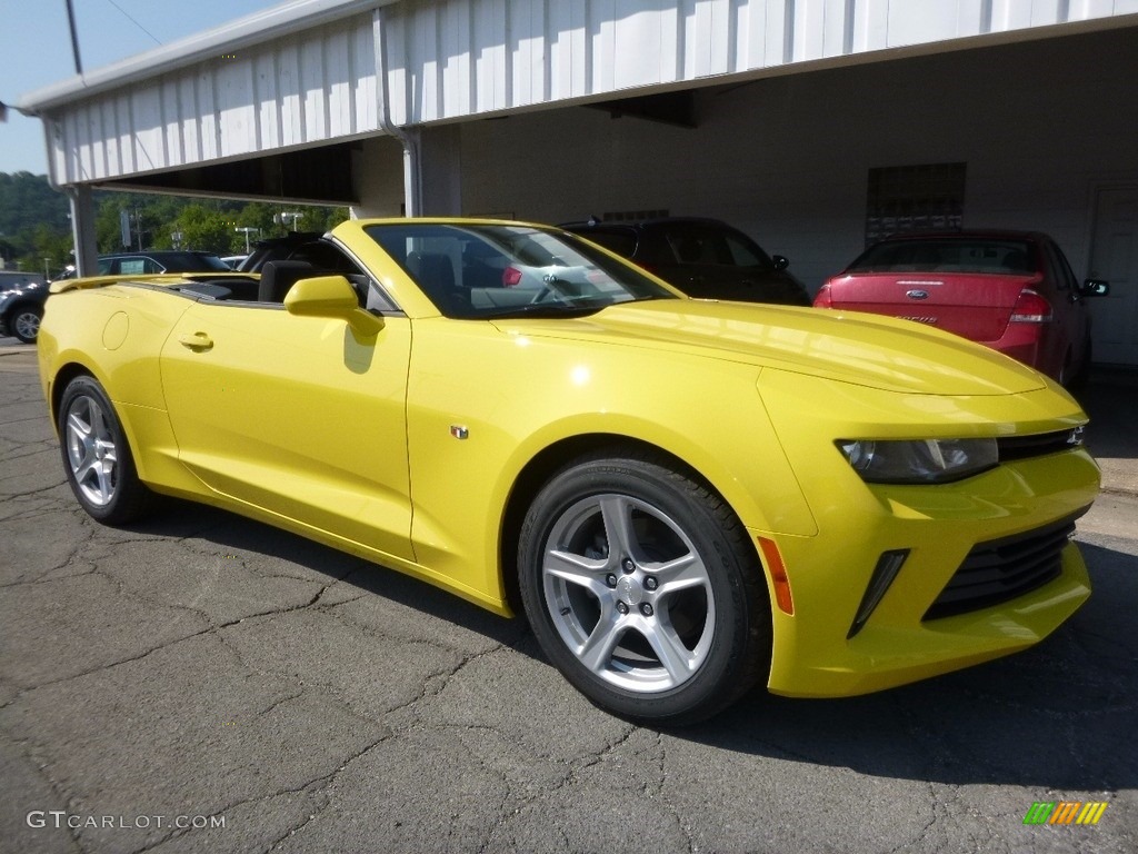 Bright Yellow 2017 Chevrolet Camaro LT Convertible Exterior Photo #115518407