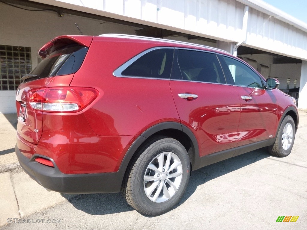 2017 Sorento LX AWD - Remington Red / Black photo #2