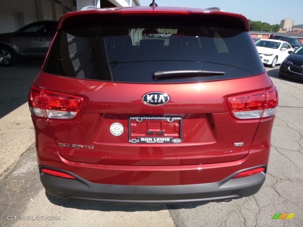 2017 Sorento LX AWD - Remington Red / Black photo #3
