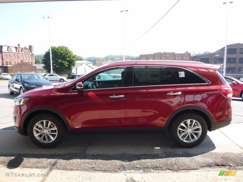 2017 Sorento LX AWD - Remington Red / Black photo #6