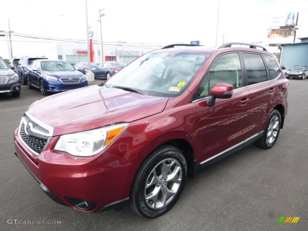 2015 Forester 2.5i Touring - Venetian Red Pearl / Gray photo #12
