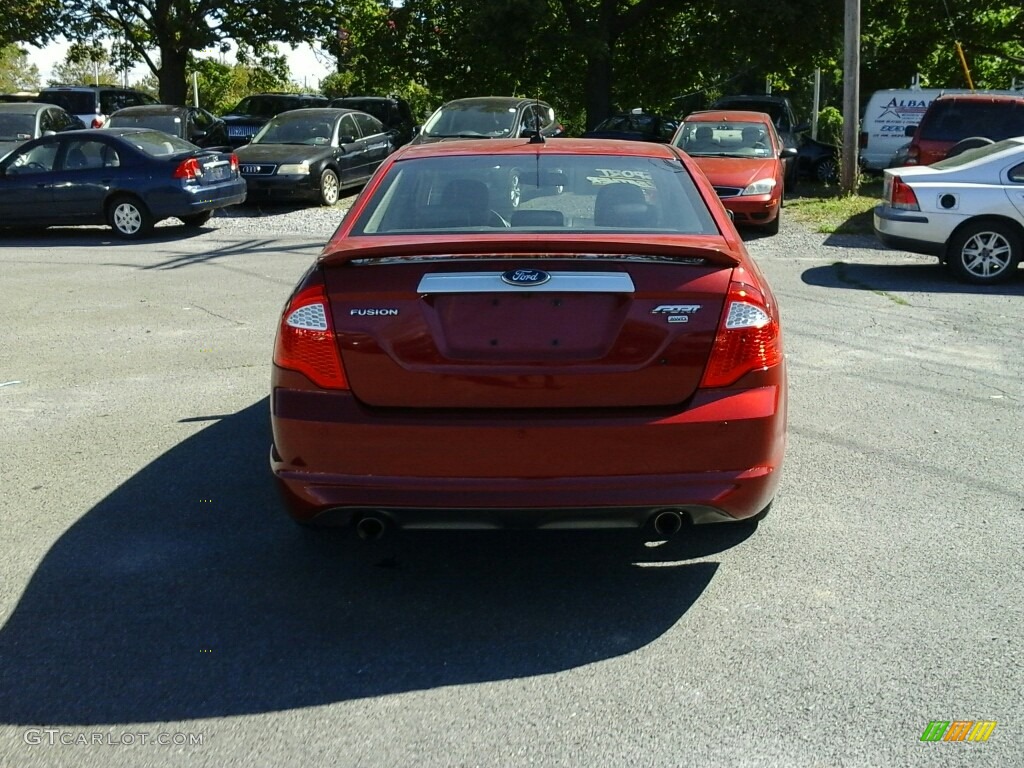 2010 Fusion Sport AWD - Sangria Red Metallic / Charcoal Black/Sport Red photo #5