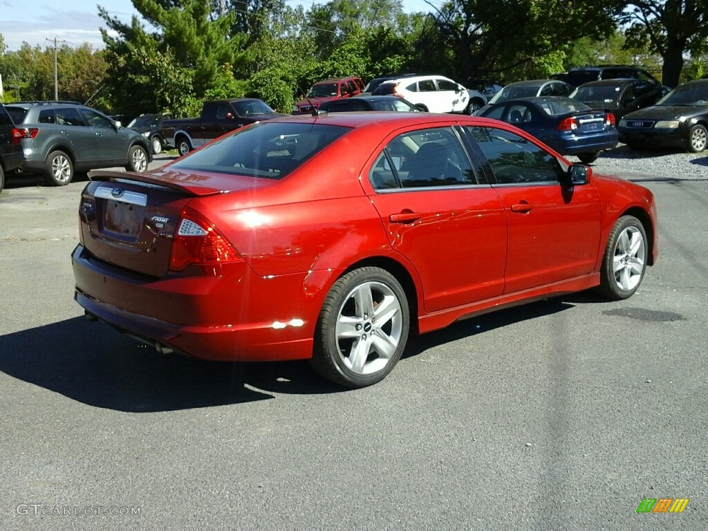 2010 Fusion Sport AWD - Sangria Red Metallic / Charcoal Black/Sport Red photo #6