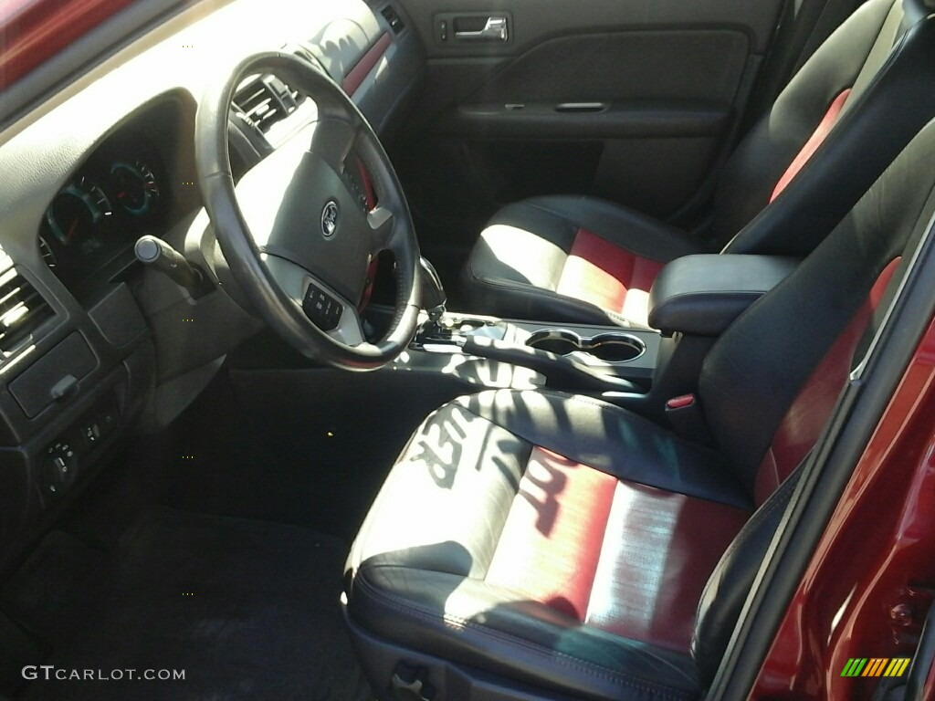 2010 Fusion Sport AWD - Sangria Red Metallic / Charcoal Black/Sport Red photo #12