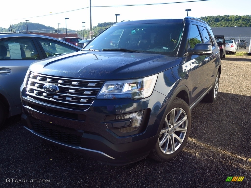 2016 Explorer Limited 4WD - Blue Jeans Metallic / Ebony Black photo #3