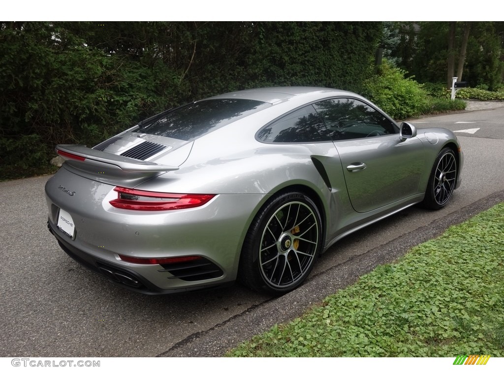 2017 911 Turbo S Coupe - GT Silver Metallic / Black/Bordeaux Red photo #6