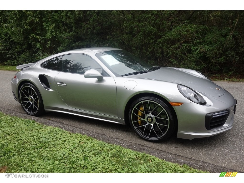 GT Silver Metallic 2017 Porsche 911 Turbo S Coupe Exterior Photo #115531288