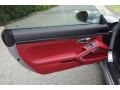 Black/Bordeaux Red 2017 Porsche 911 Turbo S Coupe Door Panel