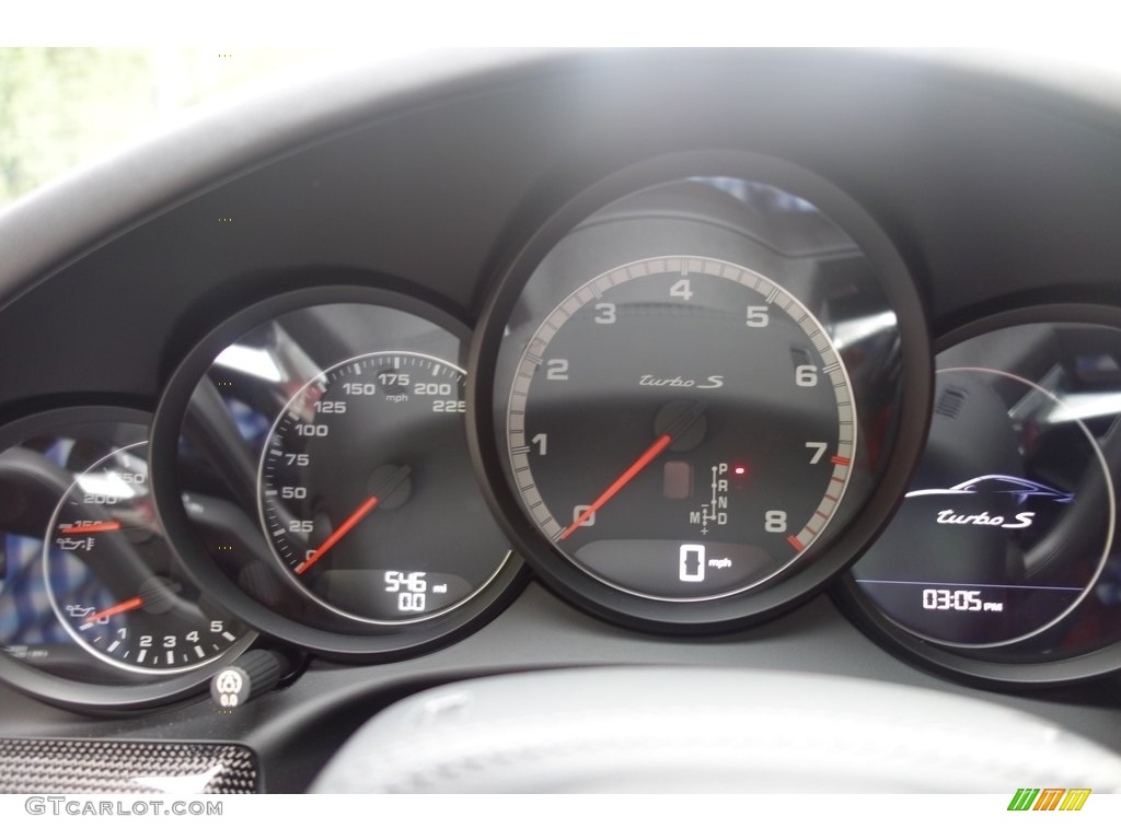 2017 Porsche 911 Turbo S Coupe Gauges Photo #115531342