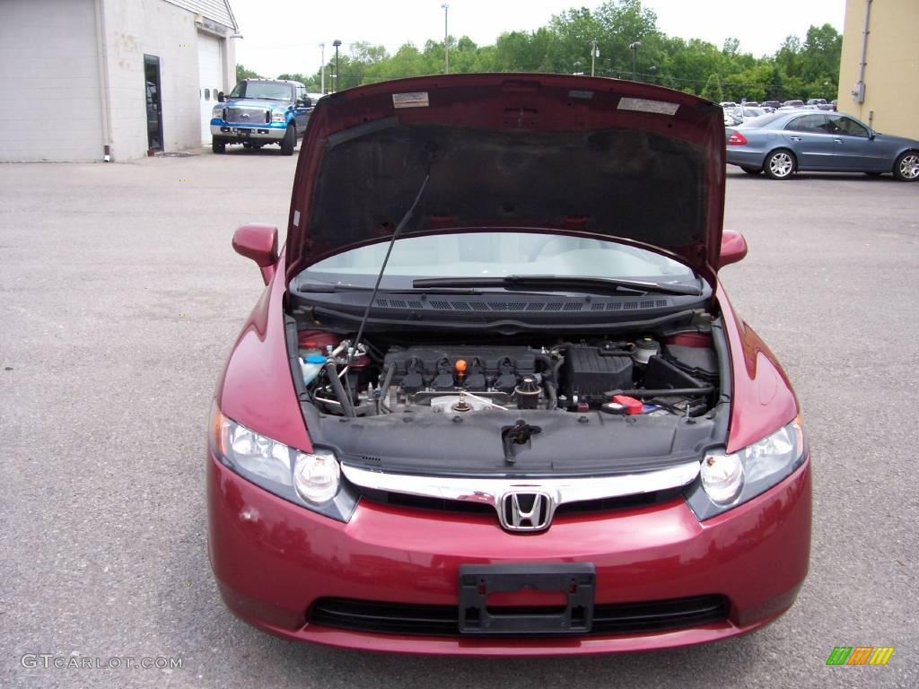 2007 Civic EX Sedan - Tango Red Pearl / Ivory photo #14