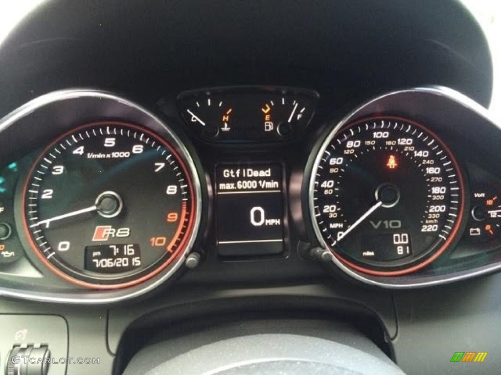 2015 R8 V10 Plus - Mythos Black Metallic / Black photo #21