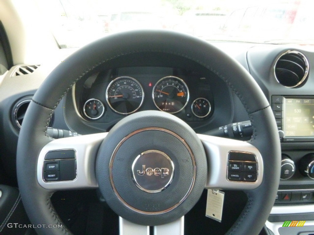2017 Jeep Compass High Altitude 4x4 Dark Slate Gray Steering Wheel Photo #115538780