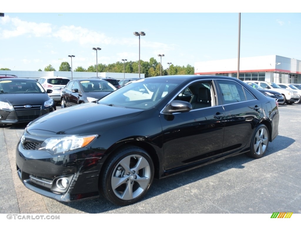 2014 Camry SE V6 - Attitude Black Metallic / Black/Ash photo #7