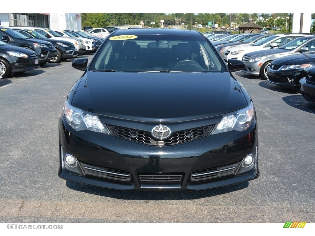 2014 Camry SE V6 - Attitude Black Metallic / Black/Ash photo #28