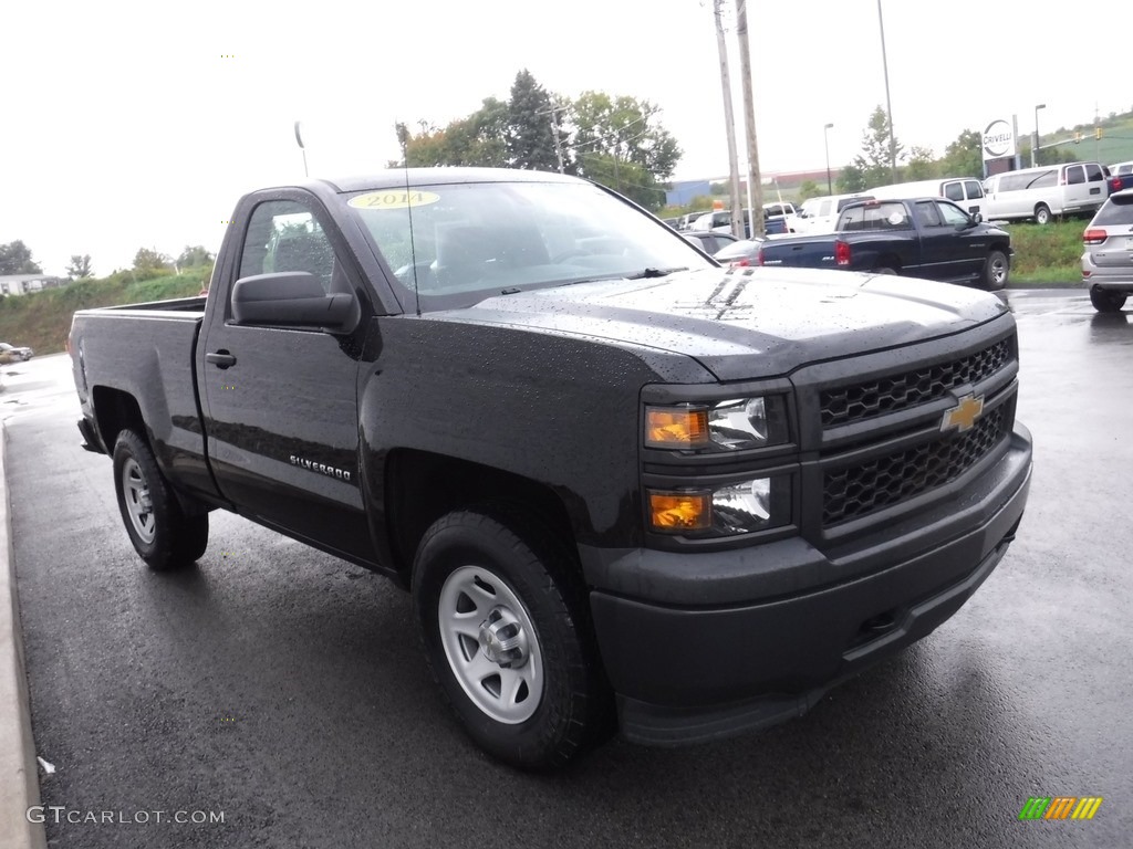 2014 Silverado 1500 WT Regular Cab 4x4 - Black / Jet Black/Dark Ash photo #6