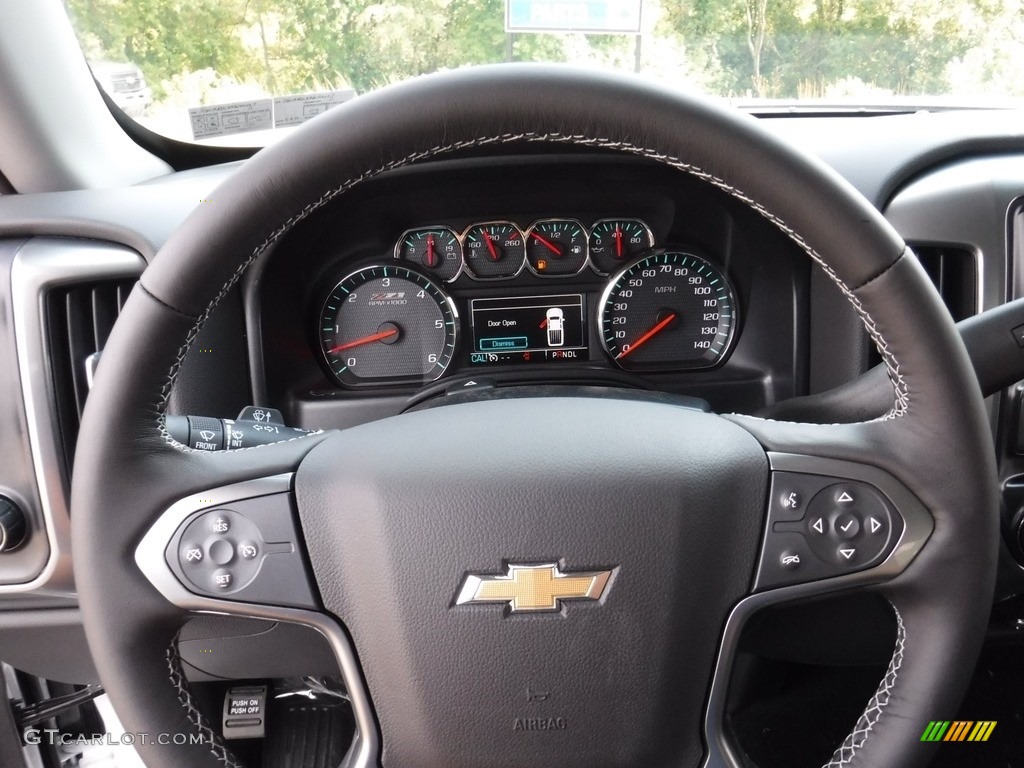 2017 Chevrolet Silverado 1500 LT Crew Cab 4x4 Jet Black Steering Wheel Photo #115543097