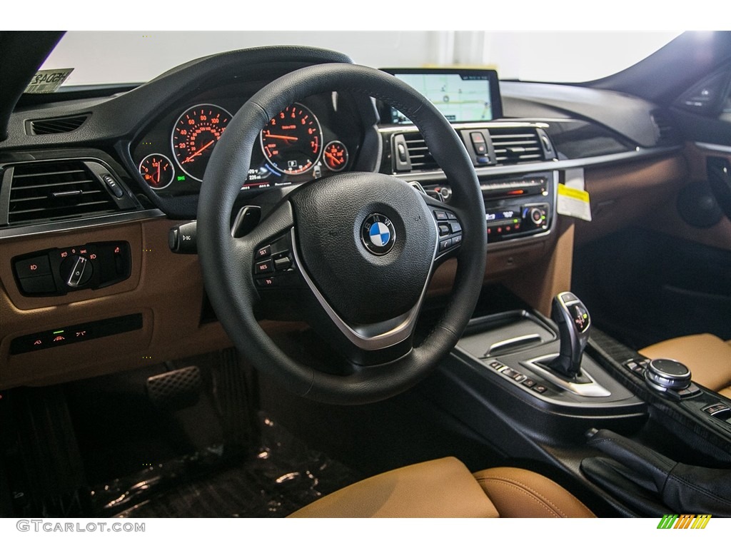 2017 BMW 4 Series 430i Convertible Saddle Brown Dashboard Photo #115545637