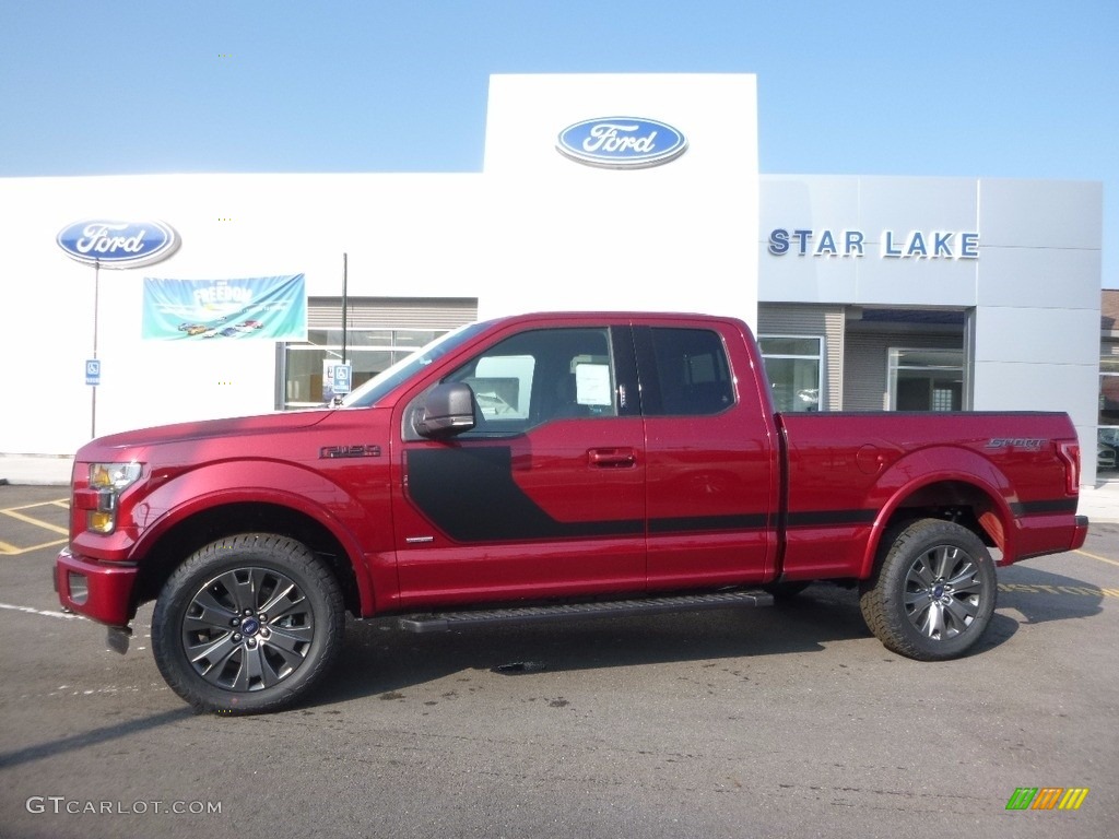 2016 F150 XLT SuperCab 4x4 - Ruby Red / Black photo #1