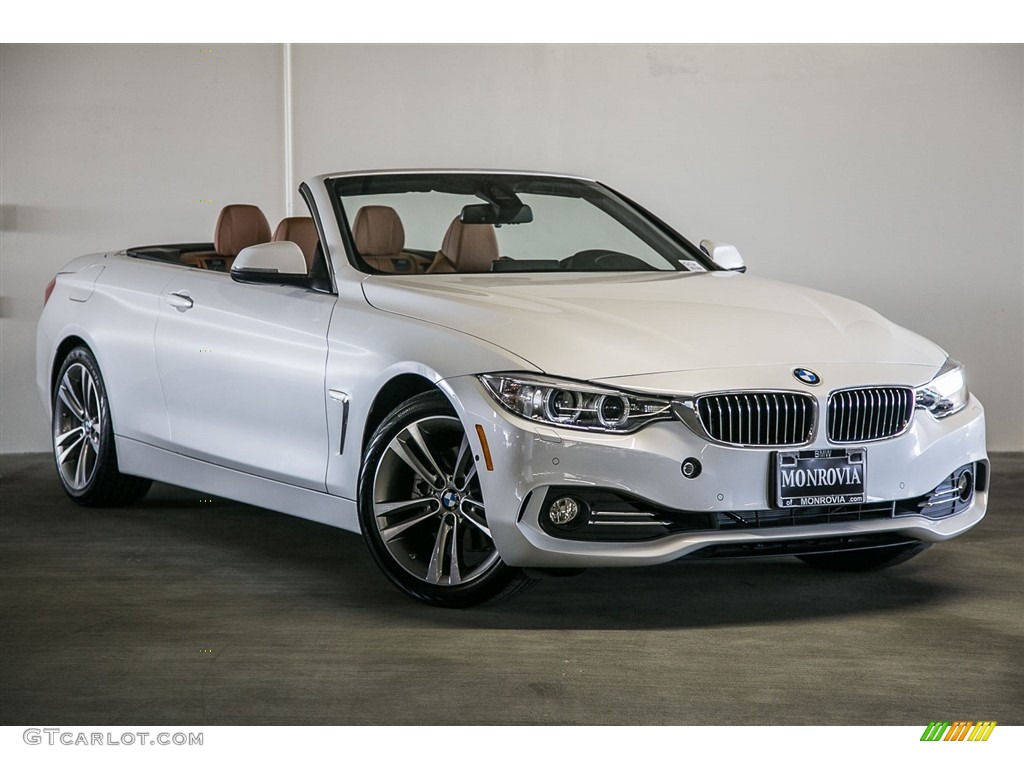 2017 4 Series 430i Convertible - Mineral White Metallic / Saddle Brown photo #12