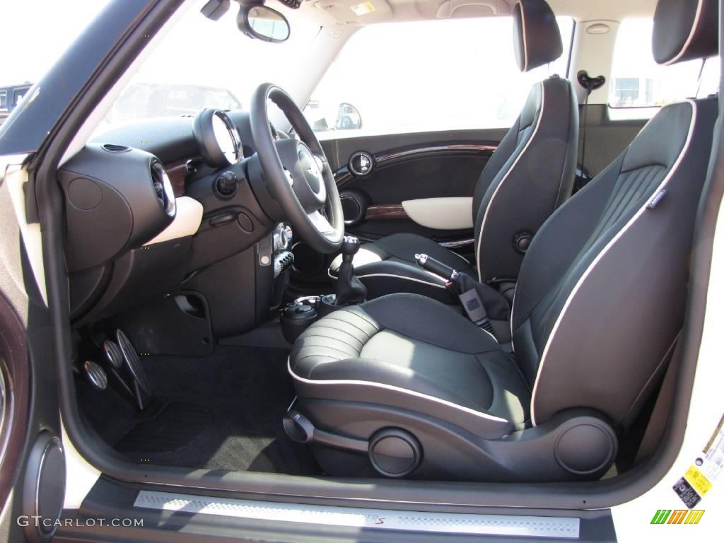 2009 Cooper S Hardtop - Pepper White / Lounge Carbon Black Leather photo #17
