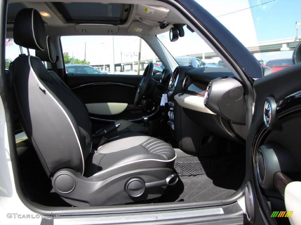 2009 Cooper S Hardtop - Pepper White / Lounge Carbon Black Leather photo #18