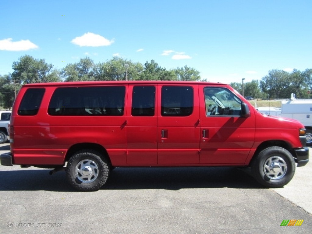 2011 E Series Van E350 XL Extended Passenger - Vermillion Red / Medium Flint photo #6