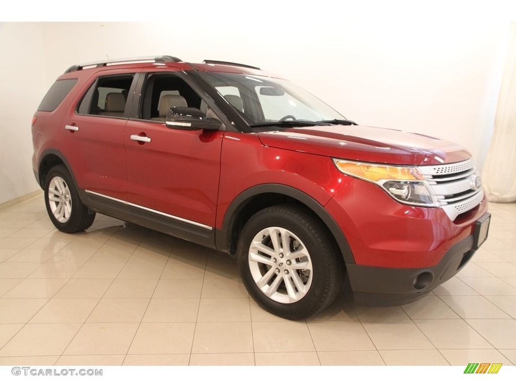 2015 Explorer XLT 4WD - Ruby Red / Medium Light Stone photo #1