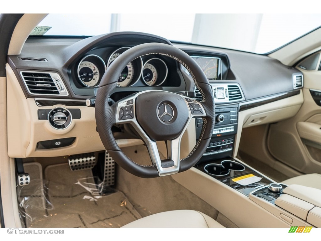 2017 Mercedes-Benz E 400 Coupe Silk Beige/Espresso Brown Dashboard Photo #115550972