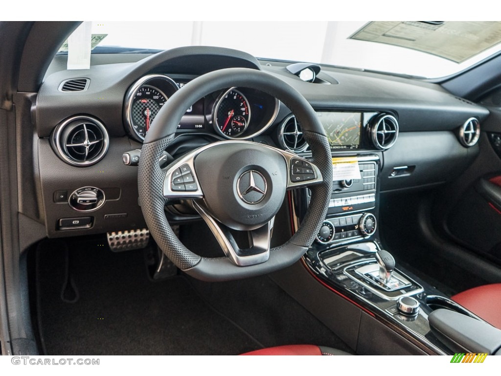 2017 Mercedes-Benz SLC 300 Roadster Bengal Red/Black Dashboard Photo #115551290