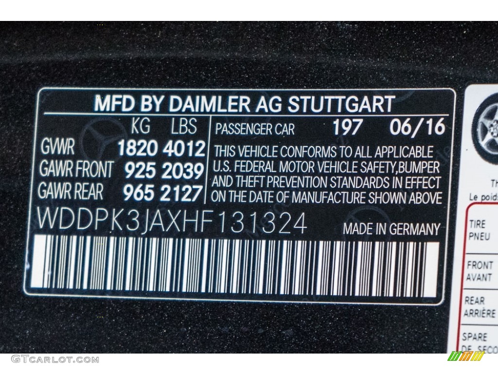 2017 SLC Color Code 197 for Obsidian Black Metallic Photo #115551323