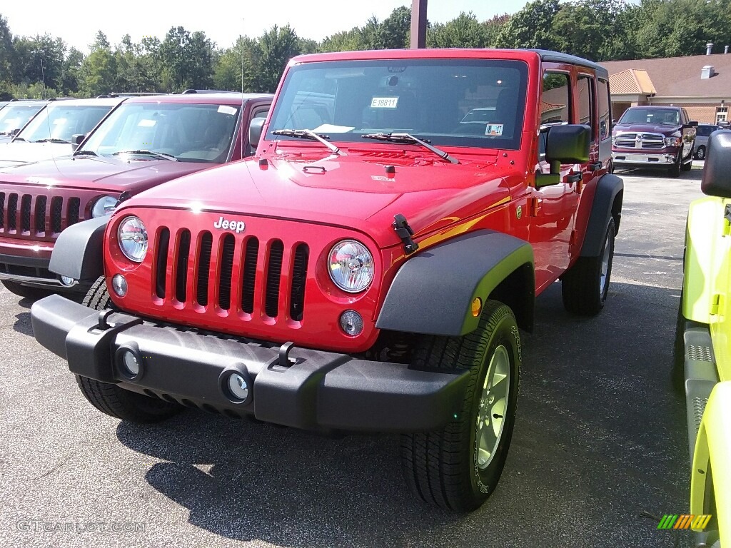 2016 Firecracker Red Jeep Wrangler Unlimited Sport 4x4 #115535613 Photo #3 | GTCarLot.com - Car
