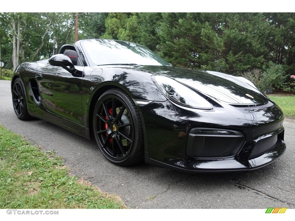 Black 2016 Porsche Boxster Spyder Exterior Photo #115555574