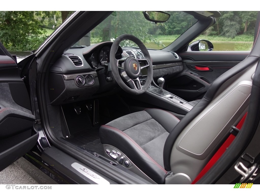 Black Interior 2016 Porsche Boxster Spyder Photo #115555688
