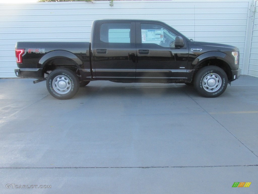 2016 F150 XL SuperCrew 4x4 - Shadow Black / Medium Earth Gray photo #3