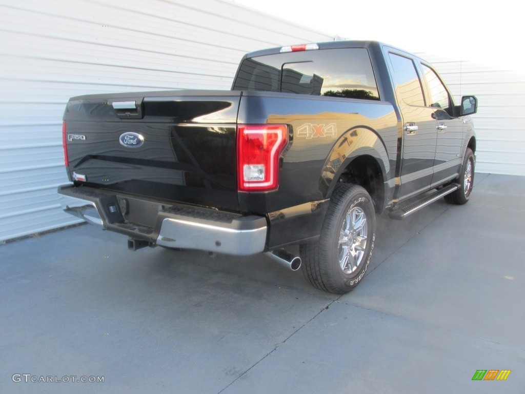 2016 F150 XLT SuperCrew 4x4 - Shadow Black / Medium Earth Gray photo #4