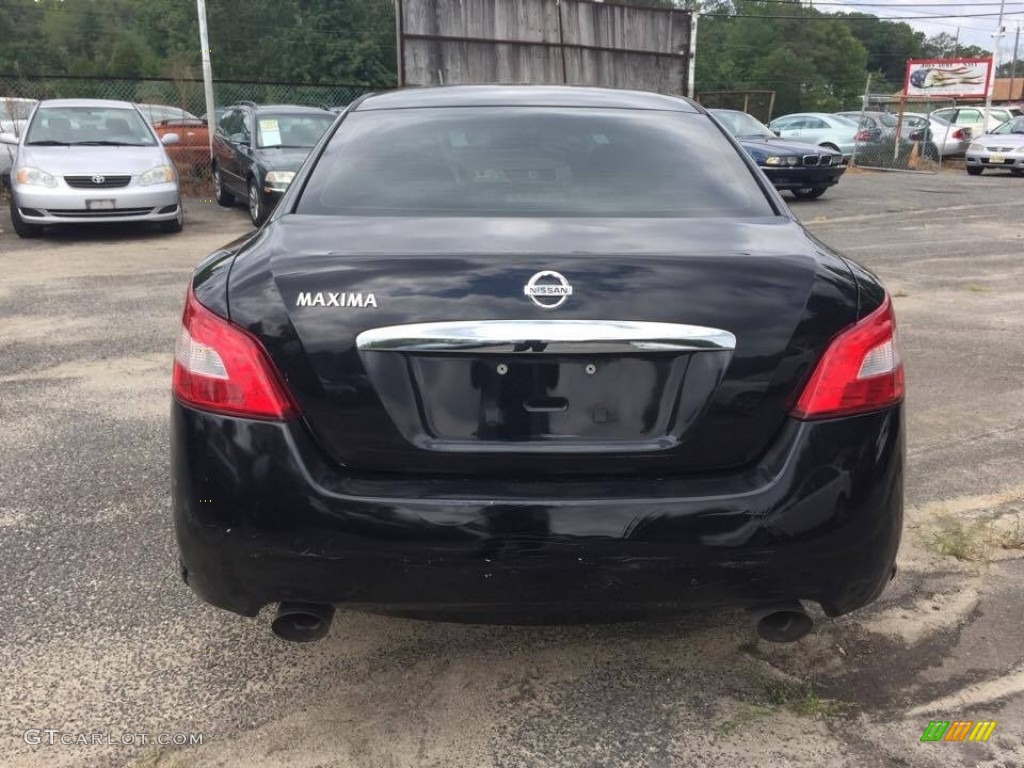 2009 Maxima 3.5 S - Super Black / Charcoal photo #4