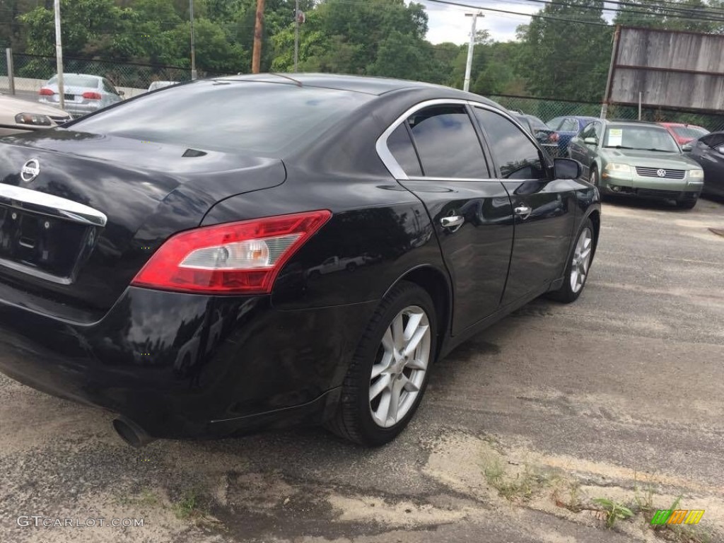 2009 Maxima 3.5 S - Super Black / Charcoal photo #5