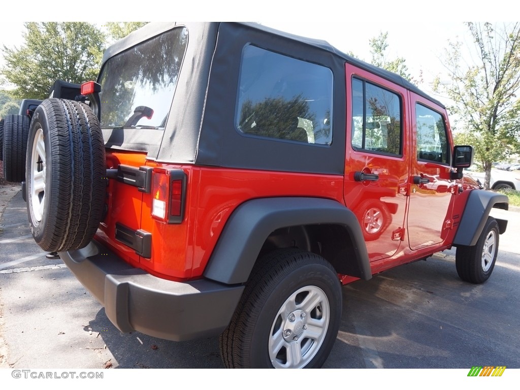 2016 Wrangler Unlimited Sport 4x4 - Firecracker Red / Black photo #3