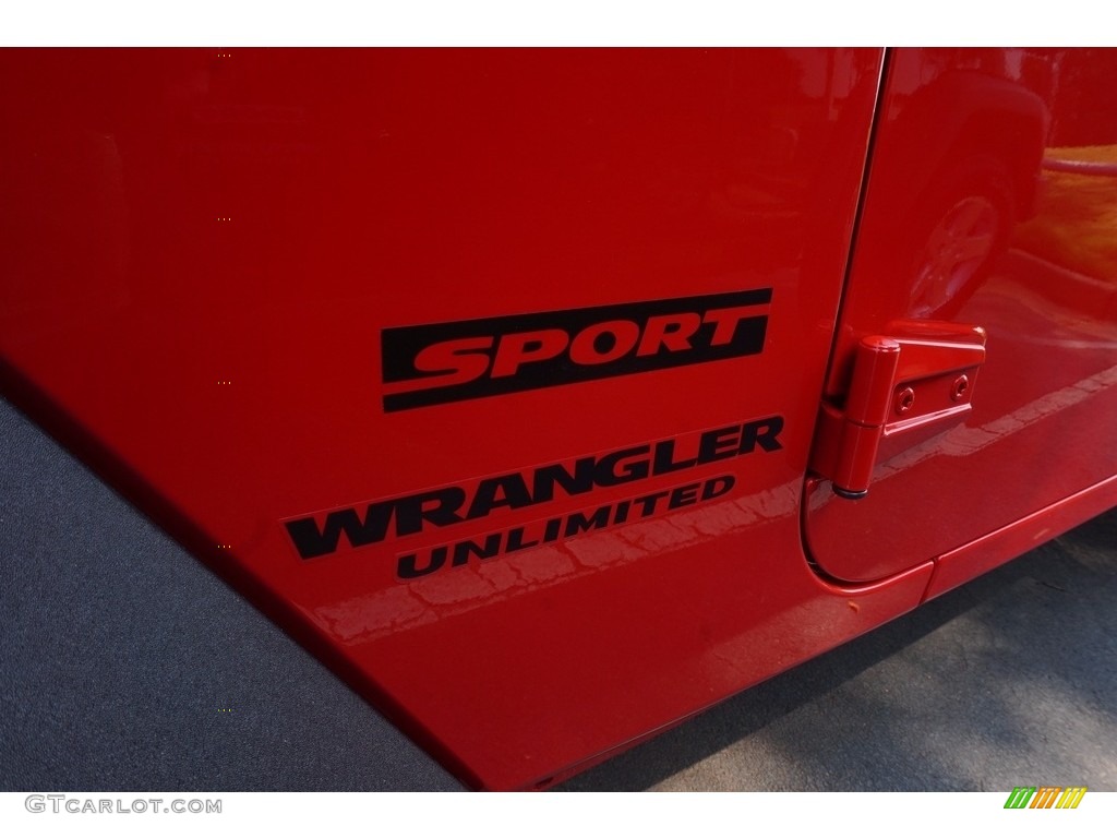 2016 Wrangler Unlimited Sport 4x4 - Firecracker Red / Black photo #7