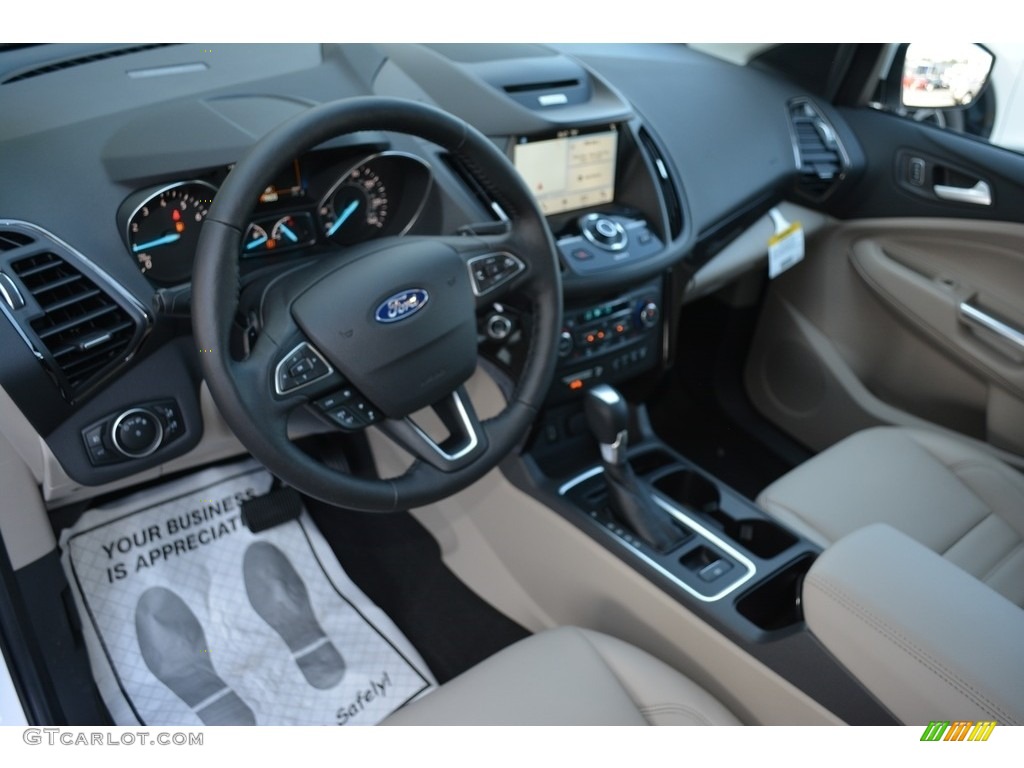 Medium Light Stone Interior 2017 Ford Escape Titanium 4WD Photo #115564511