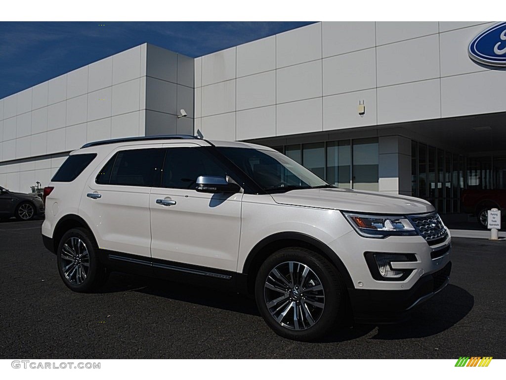 2017 Explorer Platinum 4WD - White Platinum / Medium Soft Ceramic photo #1